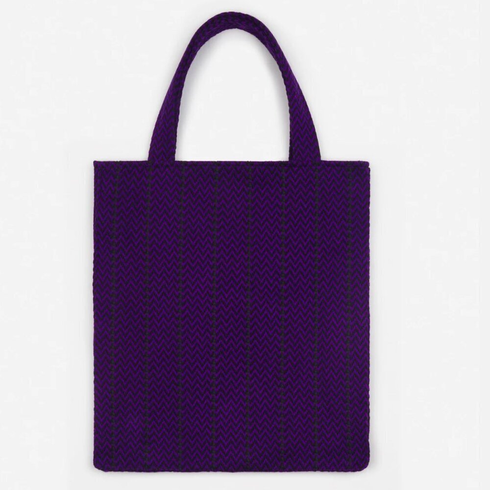 Lanvin Fabric Tote Bag, X Future Curb Cotton, Purple Black, Medium - Picture 6 of 16
